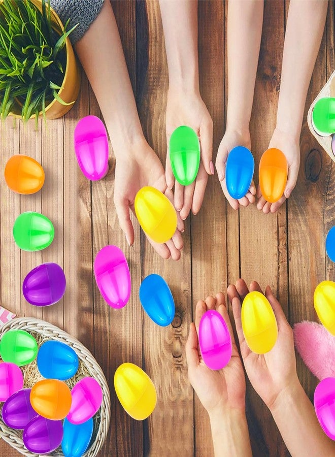 AMENON 100 Pcs 3.1 Inch Large Plastic Easter Eggs Bulk 6 Colors Empty Easter Eggs Fillable, Easter Basket Stuffers Fillers, Easter Hunt Party Favor , Classroom Prize Supplies Kids Toddler - Image 5